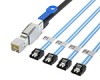 HD Mini SAS SFF-8644转4SATA 效劳器硬盘高速线