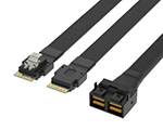 Mini SAS HD SFF-8643 8i转Slim SAS 2SFF-8654 4i硬盘效劳器高速线
