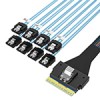 SlimSAS SFF-8654 8i转8SATA 效劳器硬盘连接线